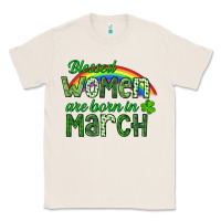 Natural Blessed women are born in March Classic Tee - CowGirlArtShop