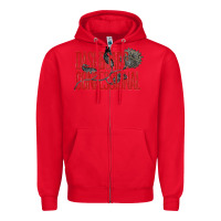 Red DASHBOARD CONFESSIONAL Zipper Hoodie - artisFamous