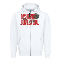 White DASHBOARD CONFESSIONAL Zipper Hoodie - artisFamous