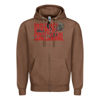 Chestnut DASHBOARD CONFESSIONAL Zipper Hoodie - artisFamous
