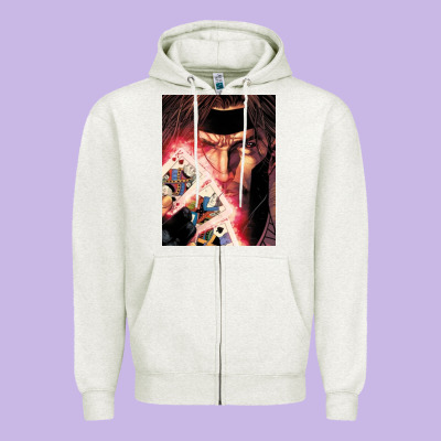 Gambit Zipper Hoodie Designed By Artisfamous