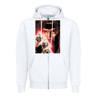 White gambit Zipper Hoodie - artisFamous
