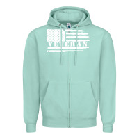 Seafoam american veteran, patriotic american tee, army style sweatshirt Zipper Hoodie - artisFamous