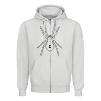 Dove Grey black widow Zipper Hoodie - artisFamous
