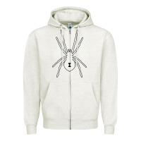 Oatmeal Heather black widow Zipper Hoodie - artisFamous