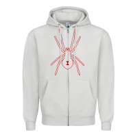 Dove Grey black widow Zipper Hoodie - artisFamous