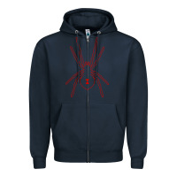 Navy black widow Zipper Hoodie - artisFamous