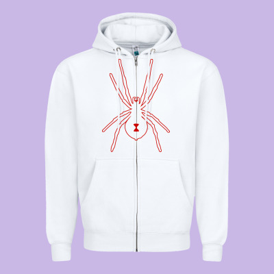 Black Widow Zipper Hoodie Designed By Artisfamous