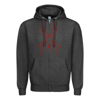 Charcoal Heather black widow Zipper Hoodie - artisFamous