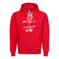 Red bourdain cook free or die Zipper Hoodie - artisFamous