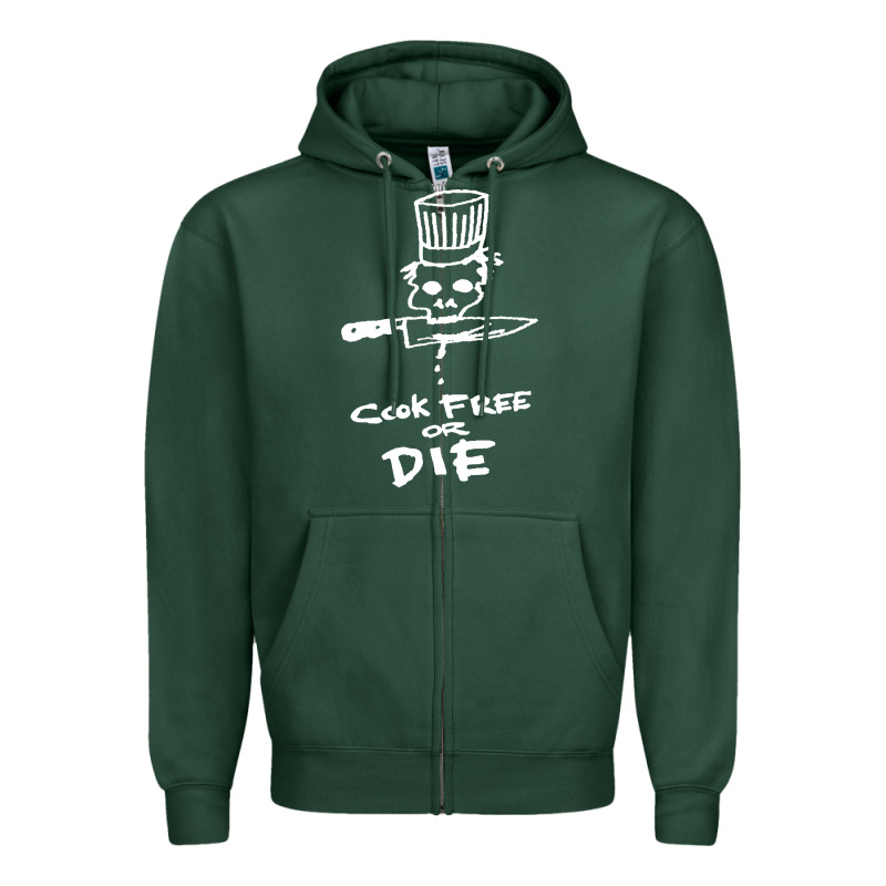 Bourdain Cook Free Or Die Zipper Hoodie by artisFamous | Teevron