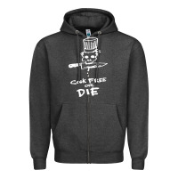 Charcoal Heather bourdain cook free or die Zipper Hoodie - artisFamous