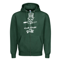 Bourdain Cook Free Or Die Zipper Hoodie | Teevron