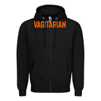 Black vagitarian Zipper Hoodie - artisFamous