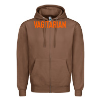 Chestnut vagitarian Zipper Hoodie - artisFamous