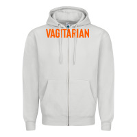 Dove Grey vagitarian Zipper Hoodie - artisFamous