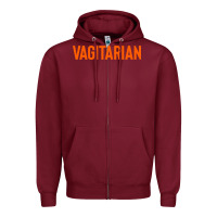 Burgundy vagitarian Zipper Hoodie - artisFamous