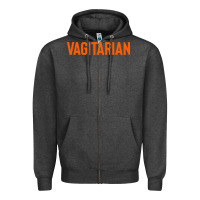 Charcoal Heather vagitarian Zipper Hoodie - artisFamous
