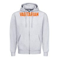 Heather Grey vagitarian Zipper Hoodie - artisFamous