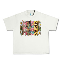 Pistachio Easter Brushstroke With Quail Eggs Daisy And Bunny Urban Heavy Tee - RanaPortraitStore