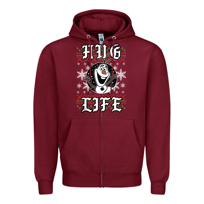 Fro.zen O.l.a.f Hug Life Ugly Christmas Sweater Style Shirt Zipper Hoodie by artisFamous | Teevron