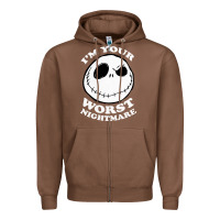 Chestnut j.a.c.k  skel.ling.ton  worst nightmare t shirt Zipper Hoodie - artisFamous