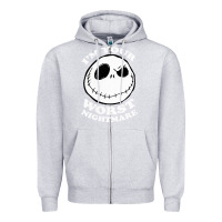 Heather Grey j.a.c.k  skel.ling.ton  worst nightmare t shirt Zipper Hoodie - artisFamous