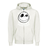 Oatmeal Heather j.a.c.k  skel.ling.ton  worst nightmare t shirt Zipper Hoodie - artisFamous