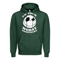 Sports Green j.a.c.k  skel.ling.ton  worst nightmare t shirt Zipper Hoodie - artisFamous