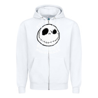 White j.a.c.k  skel.ling.ton  worst nightmare t shirt Zipper Hoodie - artisFamous