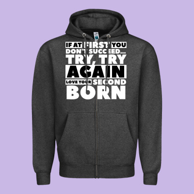 Second Born Gifts Zipper Hoodie Designed By Artisfamous