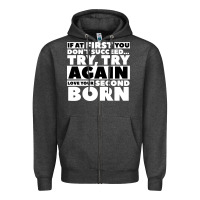Charcoal Heather second born gifts Zipper Hoodie - artisFamous