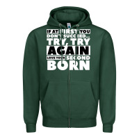 Sports Green second born gifts Zipper Hoodie - artisFamous