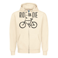 Sandshell ride or die bicycle Zipper Hoodie - artisFamous
