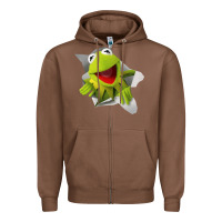 Chestnut kermit the frog Zipper Hoodie - artisFamous