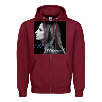 Burgundy Barbra Streisand design Zipper Hoodie - artisFamous