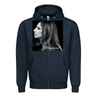 Navy Barbra Streisand design Zipper Hoodie - artisFamous