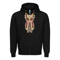 Black Native OWL Zipper Hoodie - artisFamous