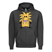 Charcoal Heather norbet angry beaver Zipper Hoodie - artisFamous