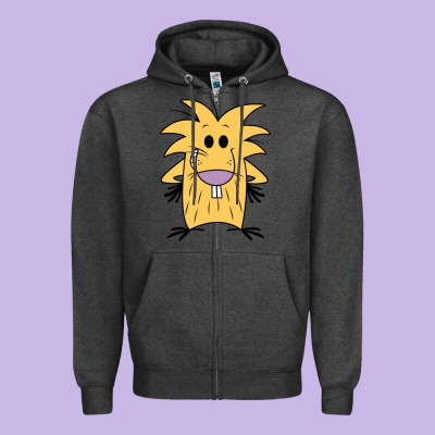 Norbet Angry Beaver Zipper Hoodie Designed By Artisfamous