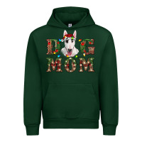 Forest Green Christmas Dog Mom Bull Terrier Urban Hoodie - RanaPortraitStore
