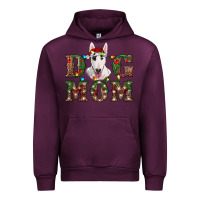 Mauve Wine Christmas Dog Mom Bull Terrier Urban Hoodie - RanaPortraitStore