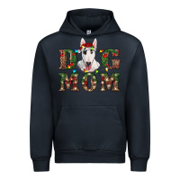 Navy Christmas Dog Mom Bull Terrier Urban Hoodie - RanaPortraitStore