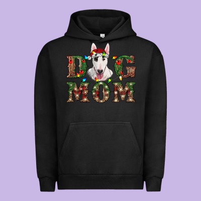 Christmas Dog Mom Bull Terrier Urban Hoodie Designed By Ranaportraitstore