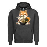 Charcoal Heather shiba inu dog ramen Zipper Hoodie - artisFamous