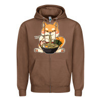 Chestnut shiba inu dog ramen Zipper Hoodie - artisFamous