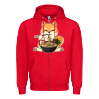 Shiba Inu Dog Ramen Zipper Hoodie | Teevron