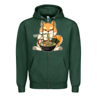Sports Green shiba inu dog ramen Zipper Hoodie - artisFamous