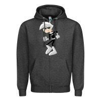 Charcoal Heather danny phantom run Zipper Hoodie - artisFamous