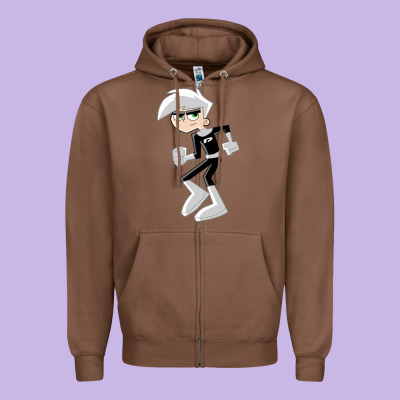 Danny Phantom Run Zipper Hoodie Designed By Artisfamous